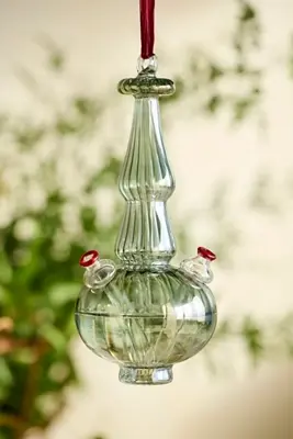 Glass Hummingbird Feeder