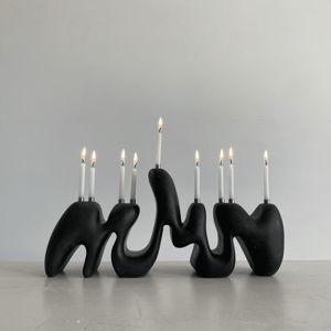 Hannah Polskin Menorah Sculpture - Black