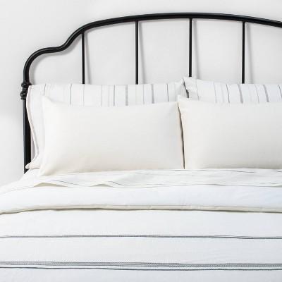 Open Stripe Duvet & Sham Set Sour Cream/Railroad Gray - Hearth & Hand™ with Magnolia