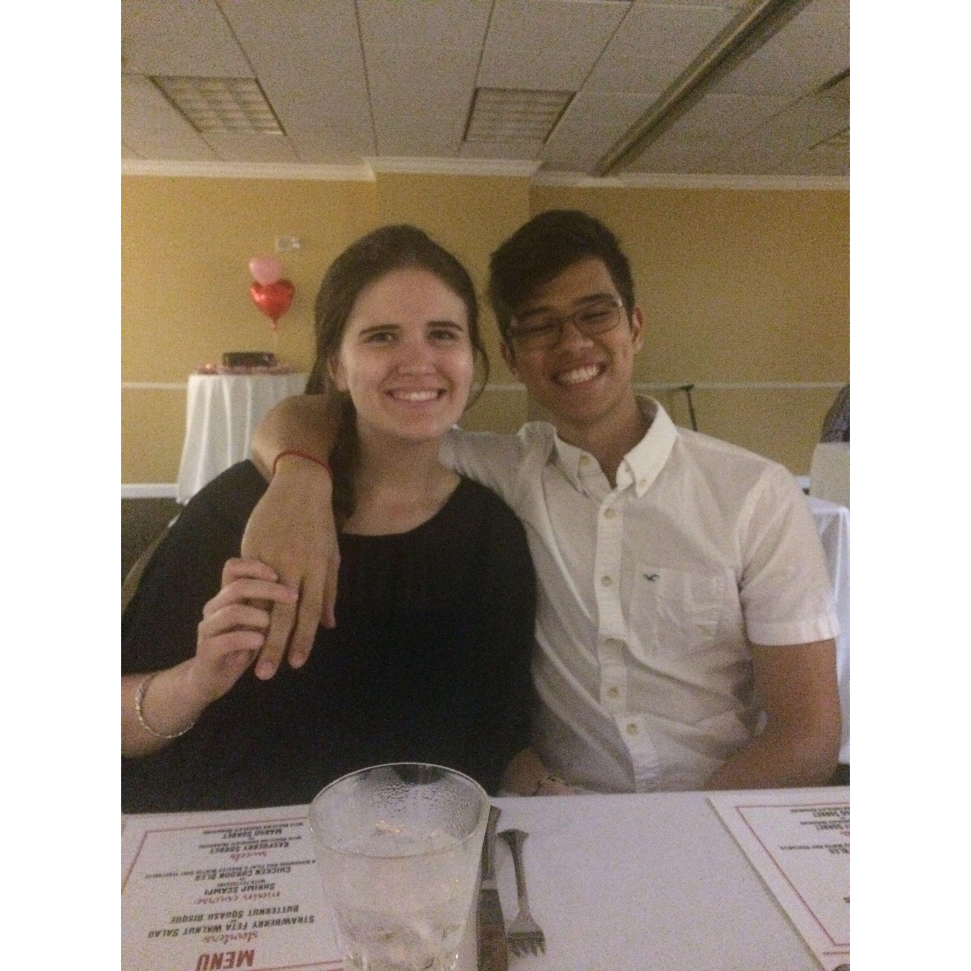 Feb. 13, 2018 - our first Valentines' Day together