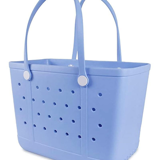 UeKeKicg Beach Bag X Large Rubber Beach Tote Bag, Waterproof Washable Open for Women Croc Bag Hand Bag for Beach Pool Yoga