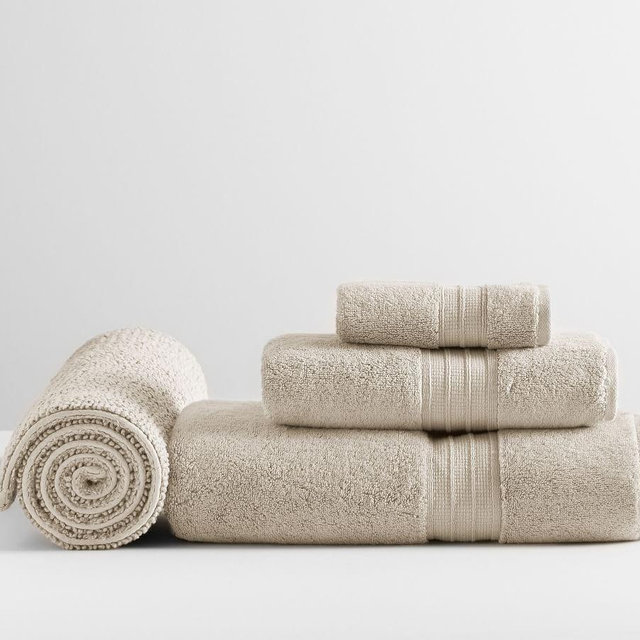 Hydrocotton Towel Bundle With Bath Mat, Taupe, Set of 4