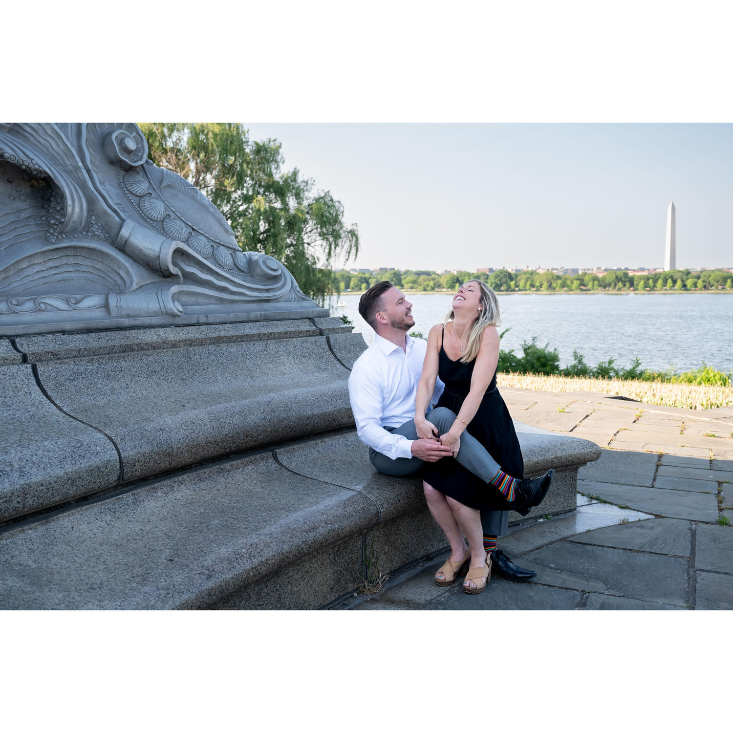 Testing out our best angles with our wedding photographer (3/7)