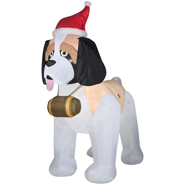 Giant Airblown St. Bernard Inflatable Dog, 9 Foot Holiday Outdoor Yard Inflatable Decoration