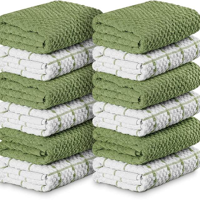 Utopia Towels Kitchen Towels, Pack of 12, 15 x 25 Inches, 100% Ring Spun  Cotton