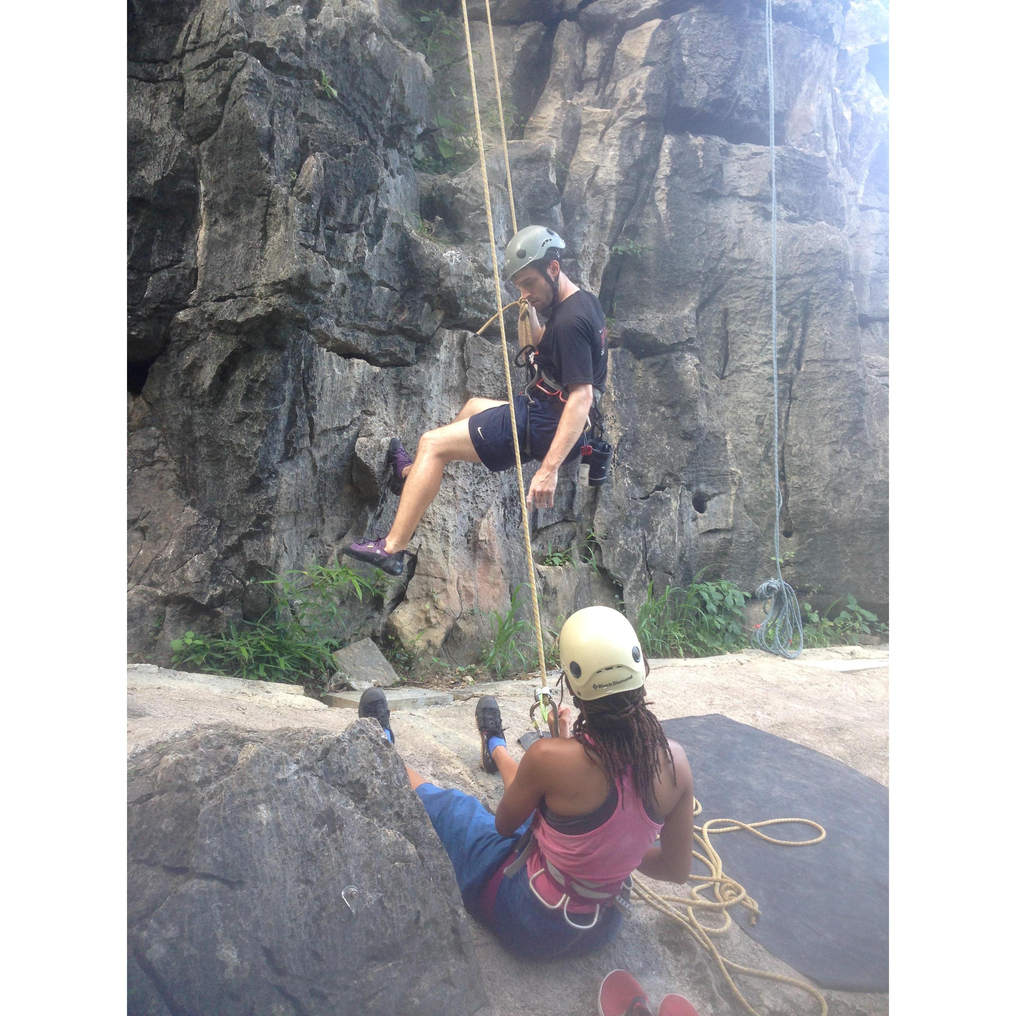 Climbing in Yangshuo, China, 2016