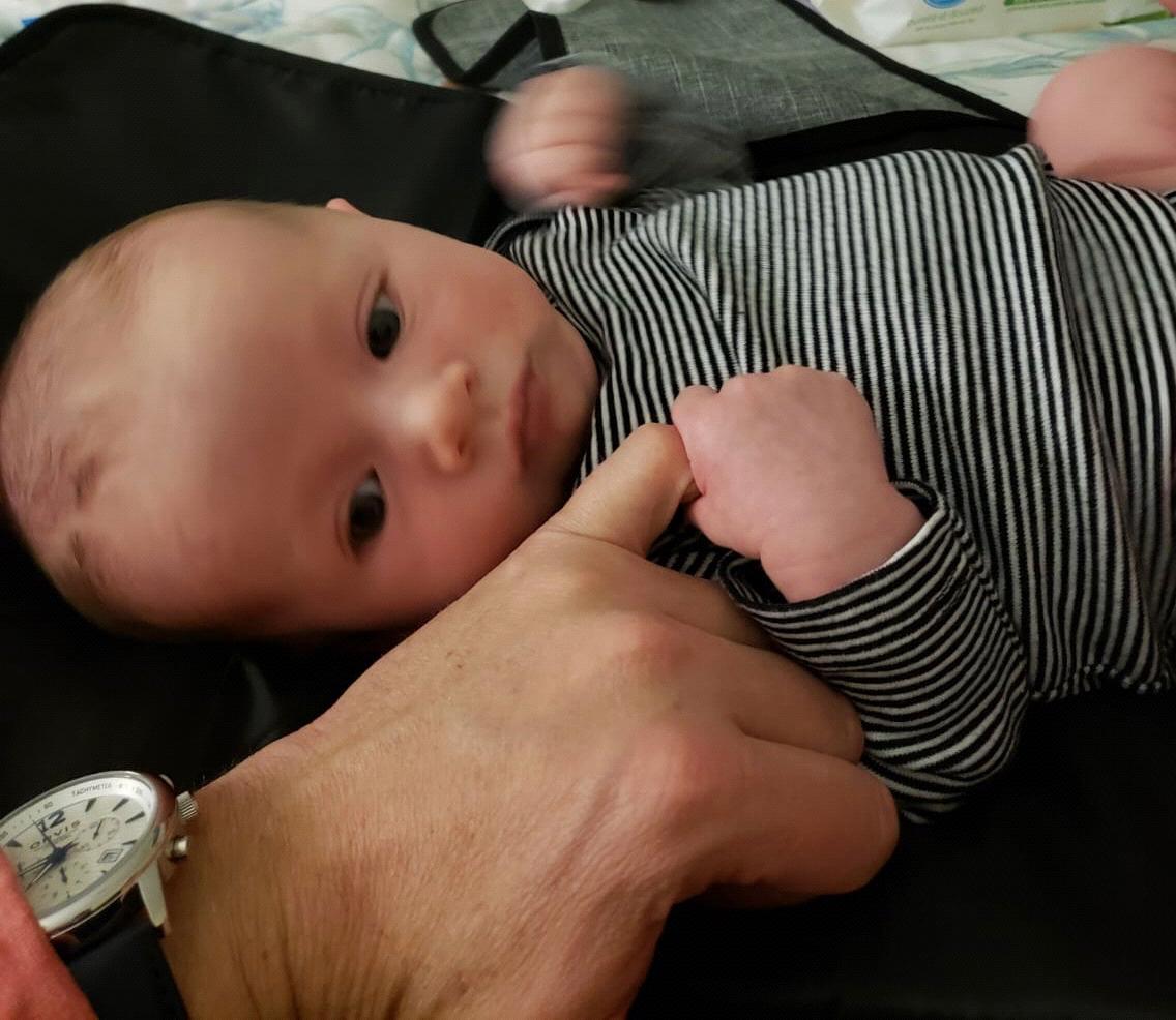 Sean’s first visit with his littlest nephew, Kieran Lake Nolan. Thanksgiving 2018