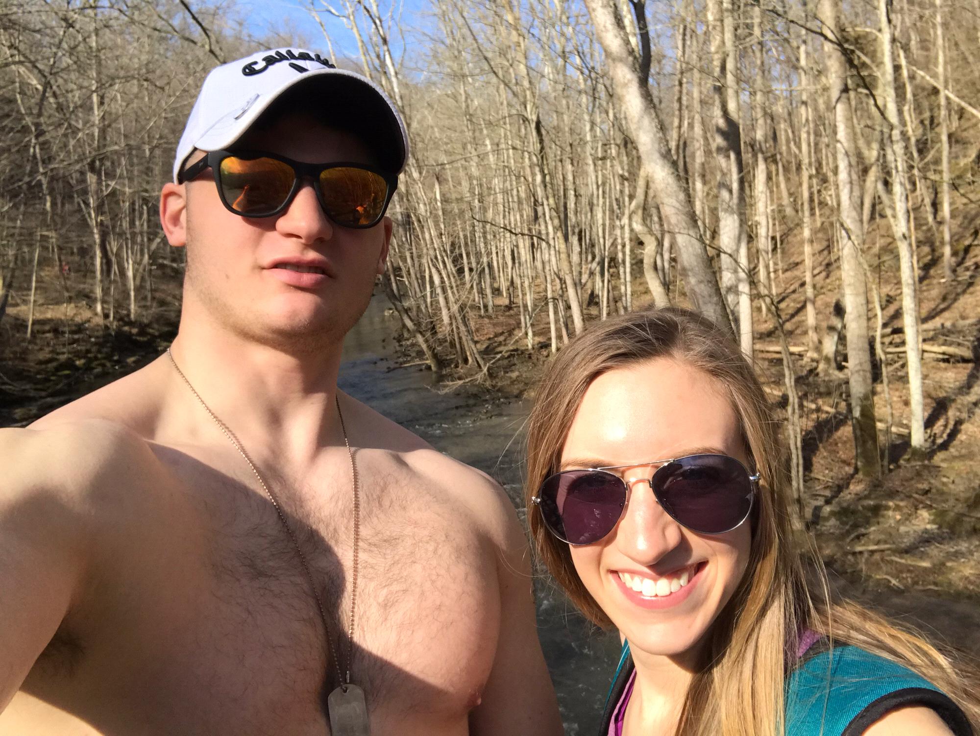 Hiking at John Bryan State Park.