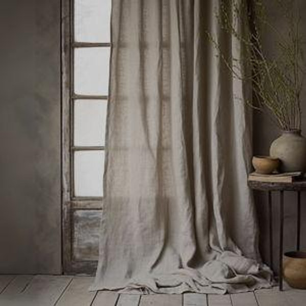 Custom linen curtains for our apartment