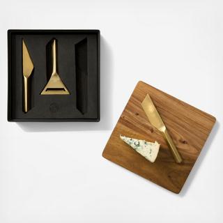 3-Piece Gold Cheese Knife Set