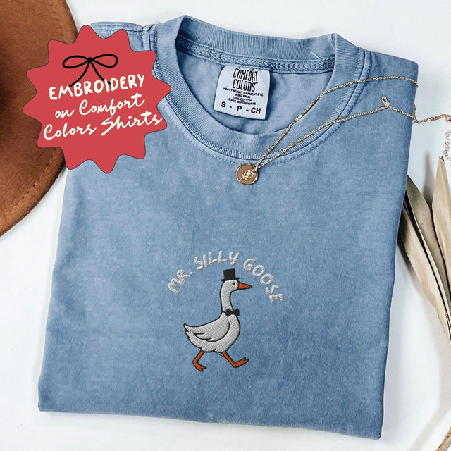 Embroidered Funny Groom Shirt, Silly Goose Groom T Shirt, Mr. Silly Goose