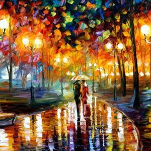Framed Rain's Rustle by Leonid Afremov