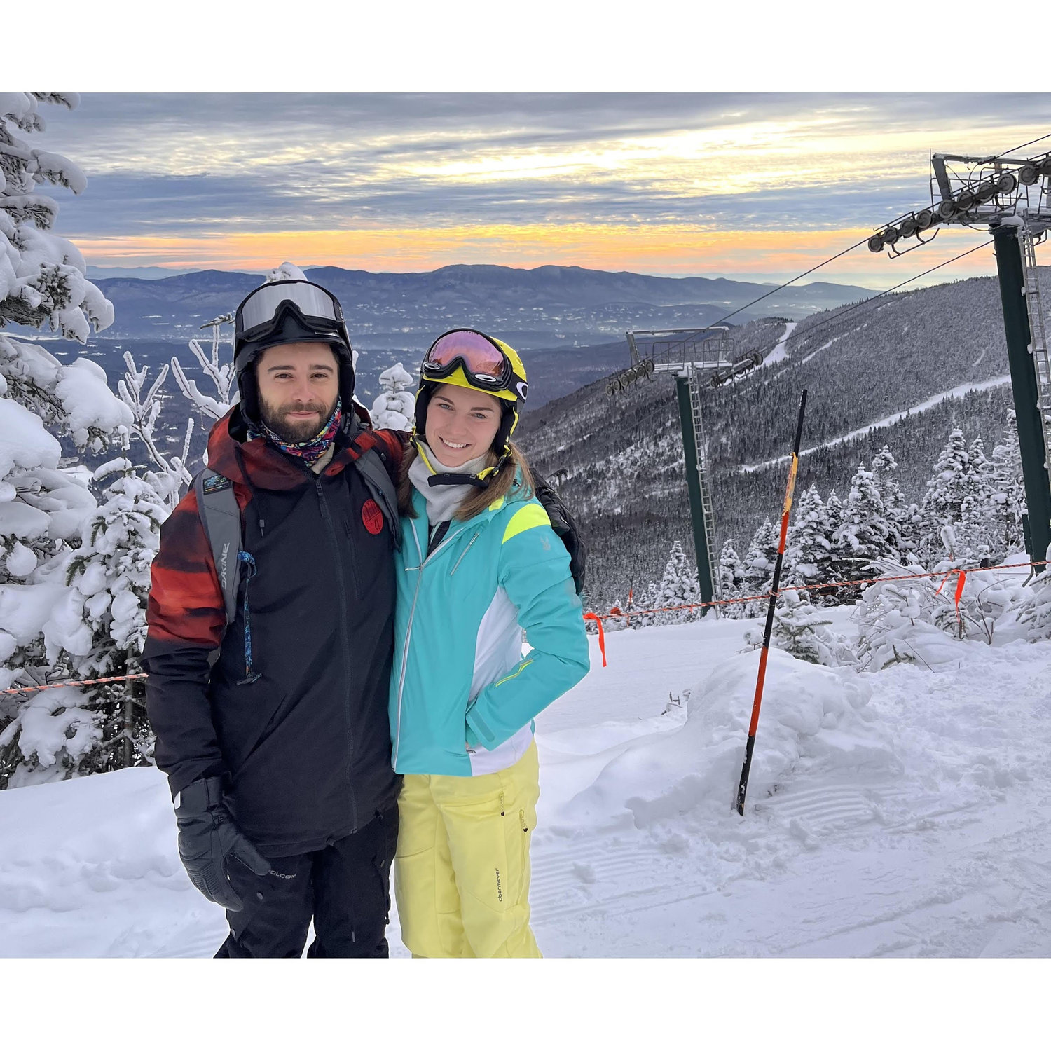 December 2022 - Ski trip to Stowe! *photo taken seconds before Alex flew past Pete down the mountain*