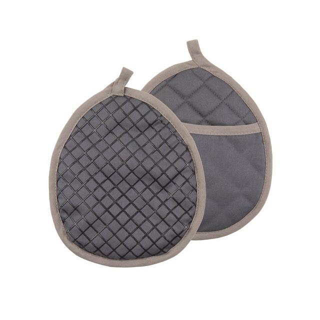 Better Homes & Gardens Silicone 9" x 8" Gray Pot Holder, 2 Count
