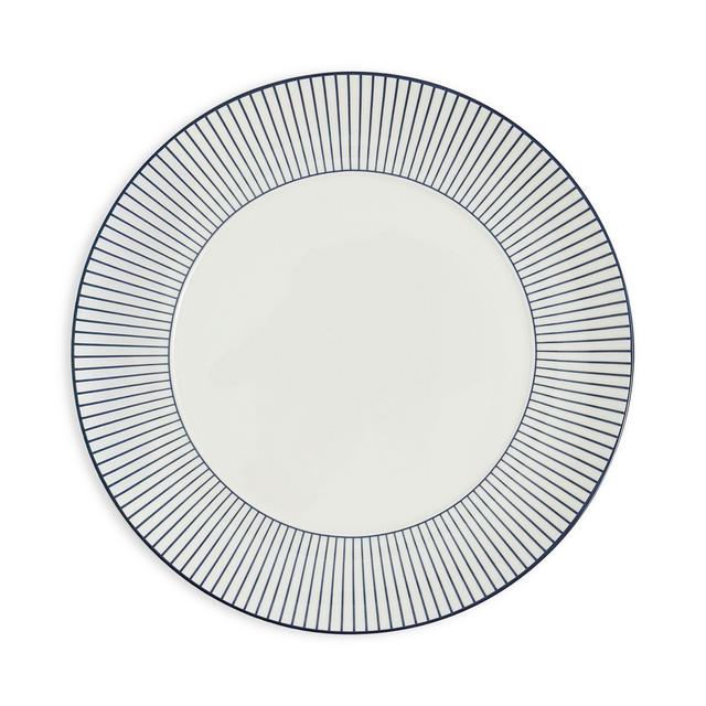 Wedgwood GIO 9.3" Plate, Pinstripe White