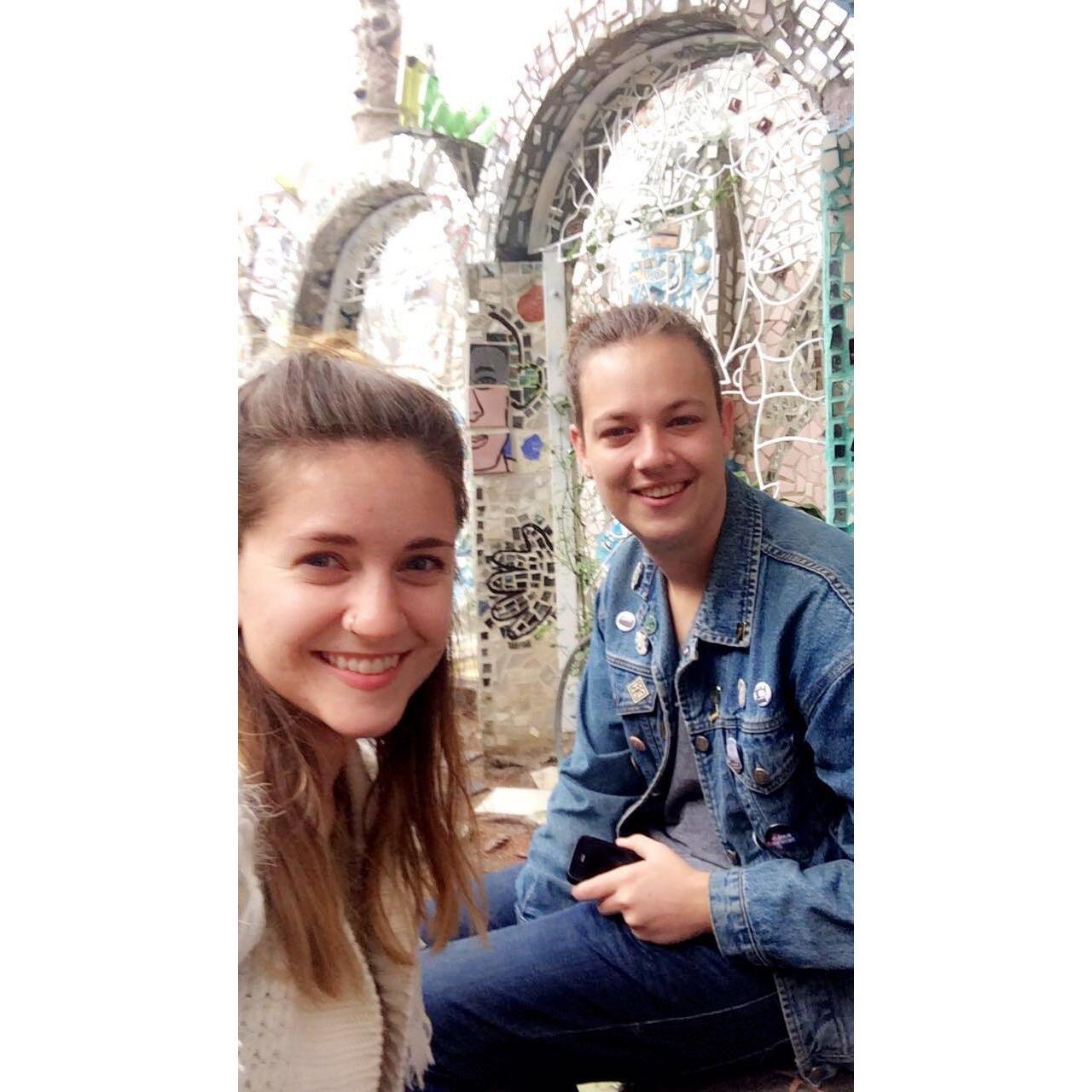 The 1st time we went to Philadelphia's Magic Garden, where we would get engaged 3 years later!