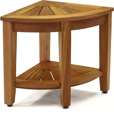 AquaTeak Teak Oil Teak Freestanding Shower Chair