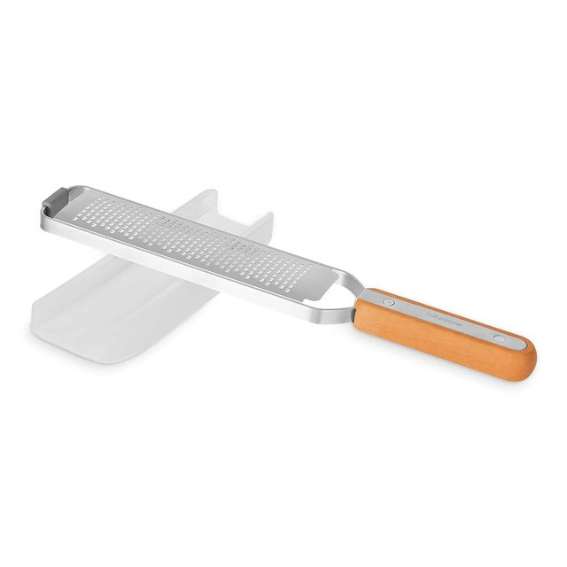 Full Circle Simply the Zest, Fine Grater and Zester with Food Catcher: High Performance, and Eco-Friendly Design – Perfect for Parmesan, Garlic, Lemon, Fruit, Chocolate and Ginger. Dishwasher Safe.