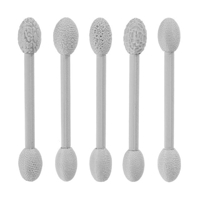 5pcs Clay Texture Roller Set, Oval Doubled-Headed Modeling Clay Stick with Various Patterns and Removable Roller for Pottery & DIY Crafts(Grey)