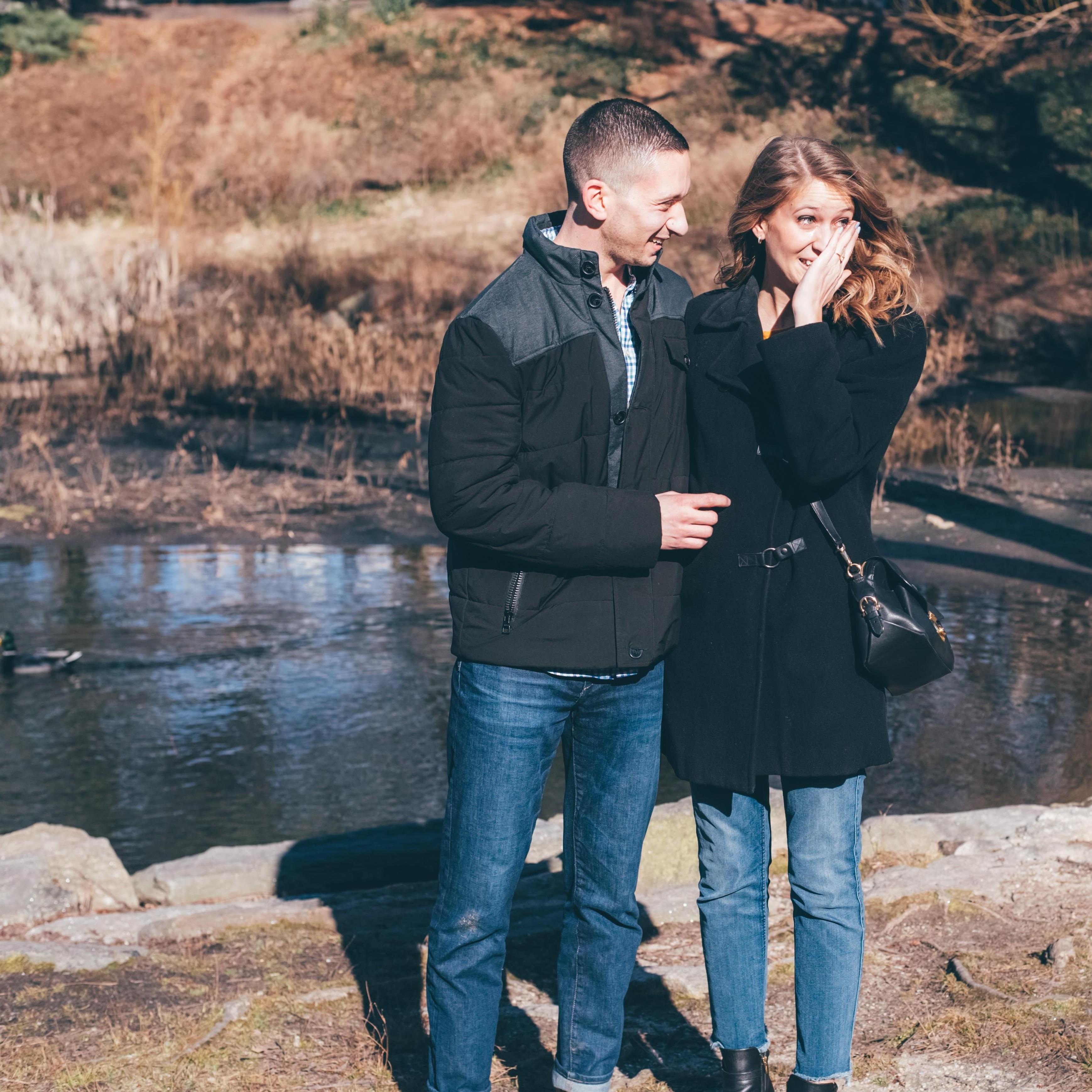 Newly engaged in Central Park - 3/7/2020