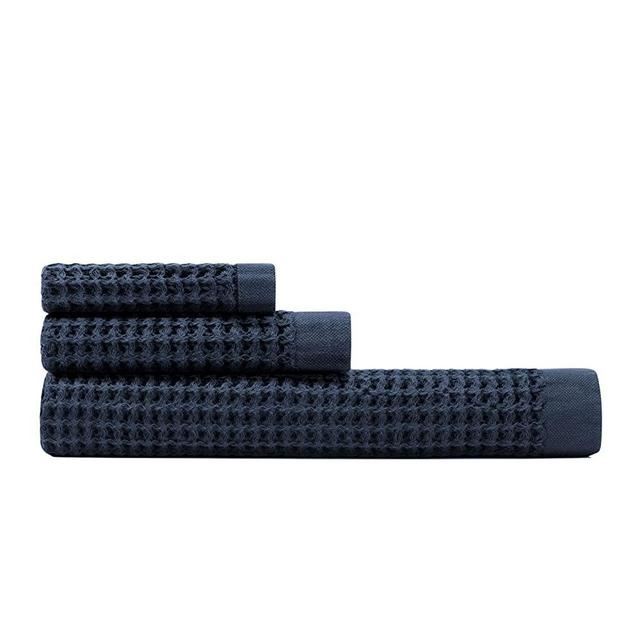 ONSEN Bath Sheet Set - Waffle Weave 100% Supima Cotton Towel - Lusciously Soft, Durable, Fast Absorbing Waffle Towel Bath Towel, Twilight Blue