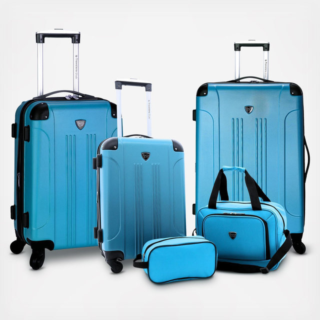 Traveler's Club, Chicago 5-Piece Hardside Rolling Luggage Collection | Zola