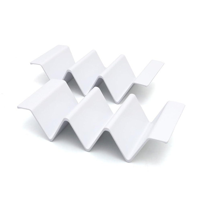 TP Taco Holder Stands, 9.25" Large Melamine Taco Serving Rack Tray with Handle, Holds 2-3 Tacos, Dishwasher Safe, Ideal for Taco Night, Party, Home, Fiesta