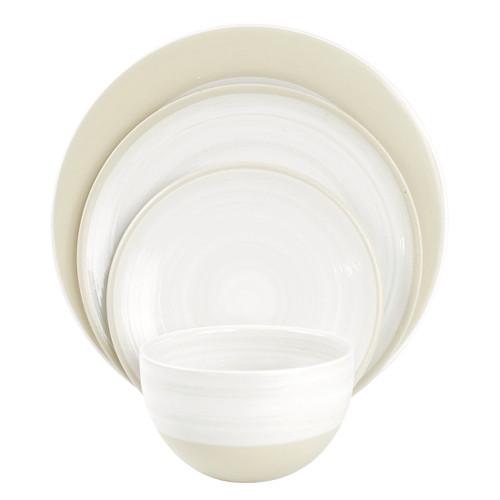 Louisville Pottery Collection 4-Piece Place Setting with 11" Rimmed dinner plate