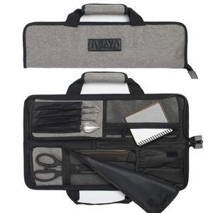 Asaya Chef Knife Roll Bag - 12 Pockets for Knives and Kitchen Utensils - Lightweight, Durable, and Stain Resistant Nylon - Perfect for the Traveling Chef - Knives not Included