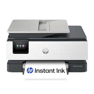 HP - OfficeJet Pro 8125e Wireless AI-Enabled AiO Inkjet Printer w/ 3 Months of Instant Ink (+1 Bonus Month of Ink w/ Code) - White