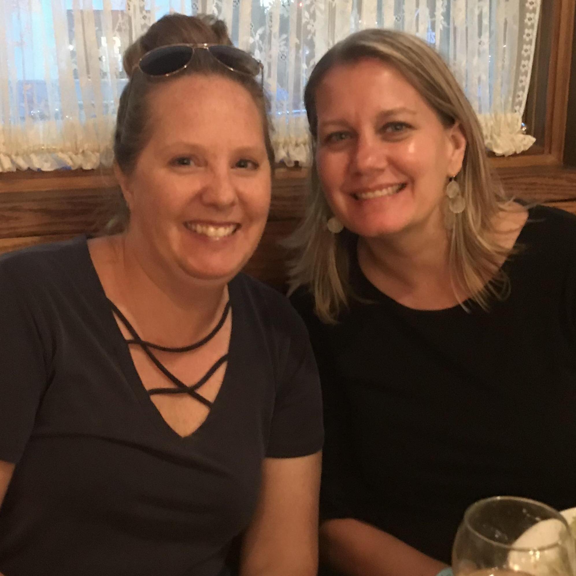 Julie and Amy on a trip to Williamsburg, Virginia!
