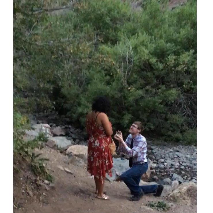 The question. He popped it.