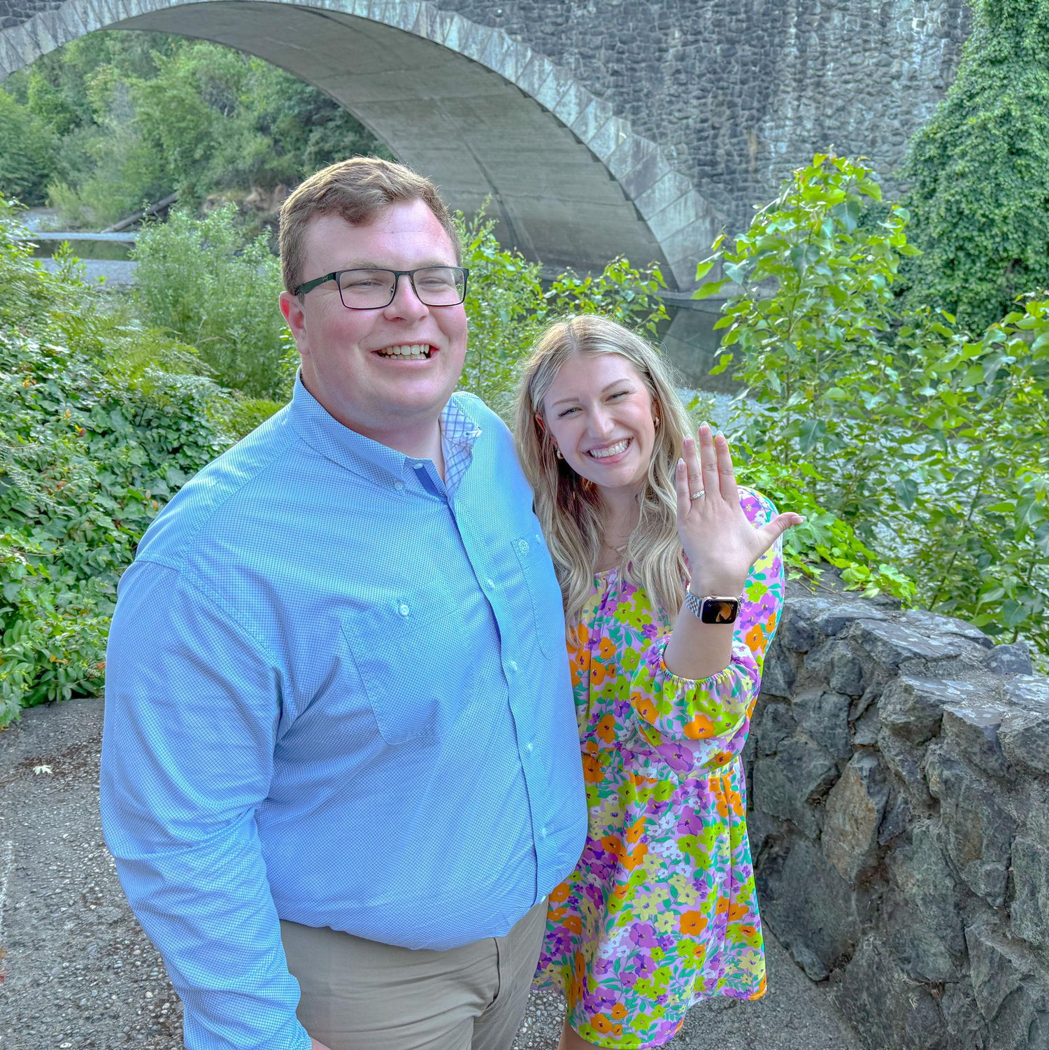 The day Scott popped the question in the Redwoods!