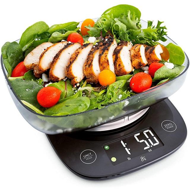 Food Weight Scale with Bowl - Super Accurate, Single Sensor, Digital Kitchen Scale | Master Food Prep with a Custom-Built Bowl That Fits on Top | Great for Bulk Foods | Designed in St. Louis