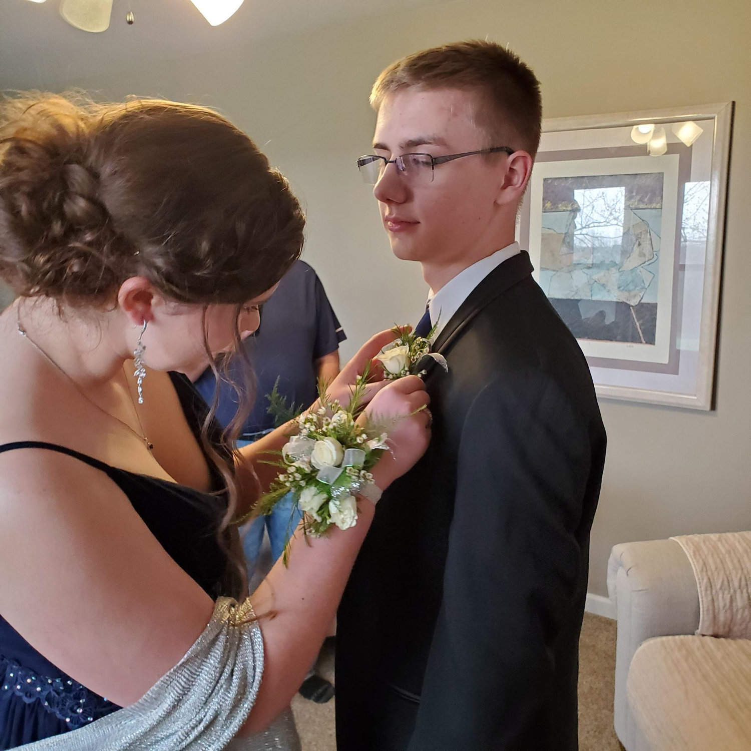 Trying not to stab him... he had lots of patience