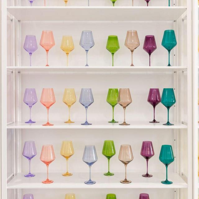 Estelle Colored Wine Stemware - Set of 6 {Custom Set}