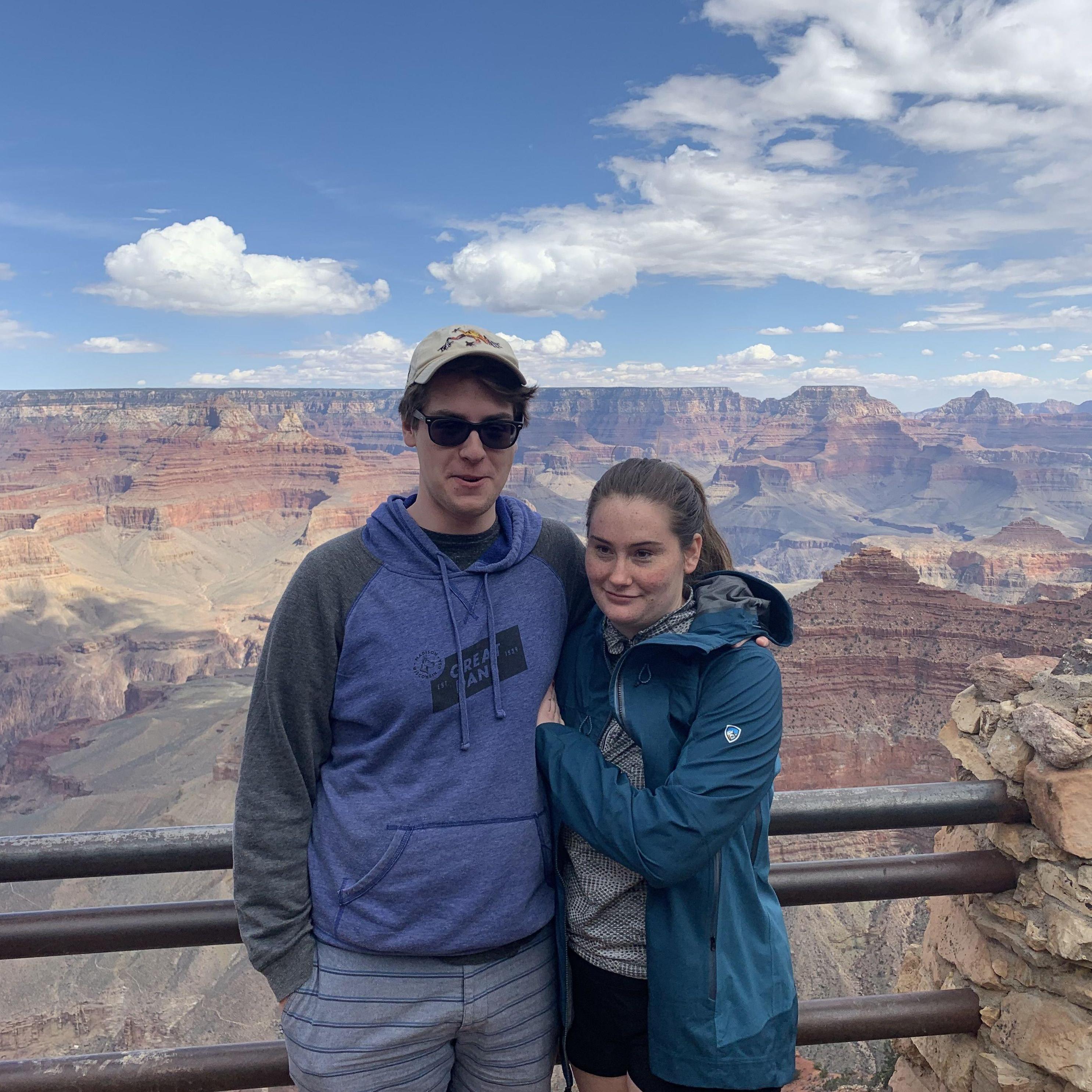 Our trip to the Grand Canyon in 2019, right after we were asked by a random person if we were on our honeymoon