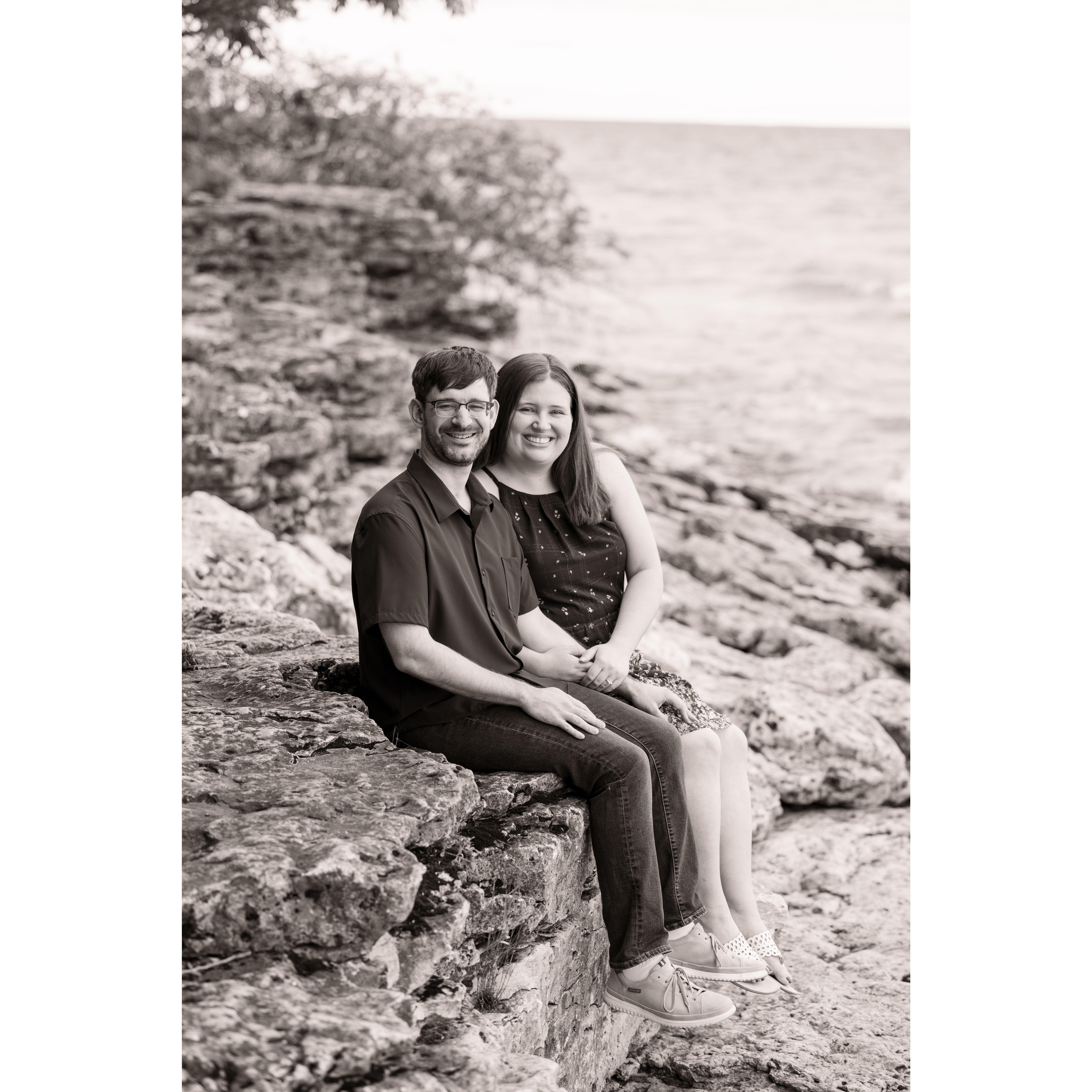 Engagement photos in Door County taken in June 2024 by Jason Mann Photography.