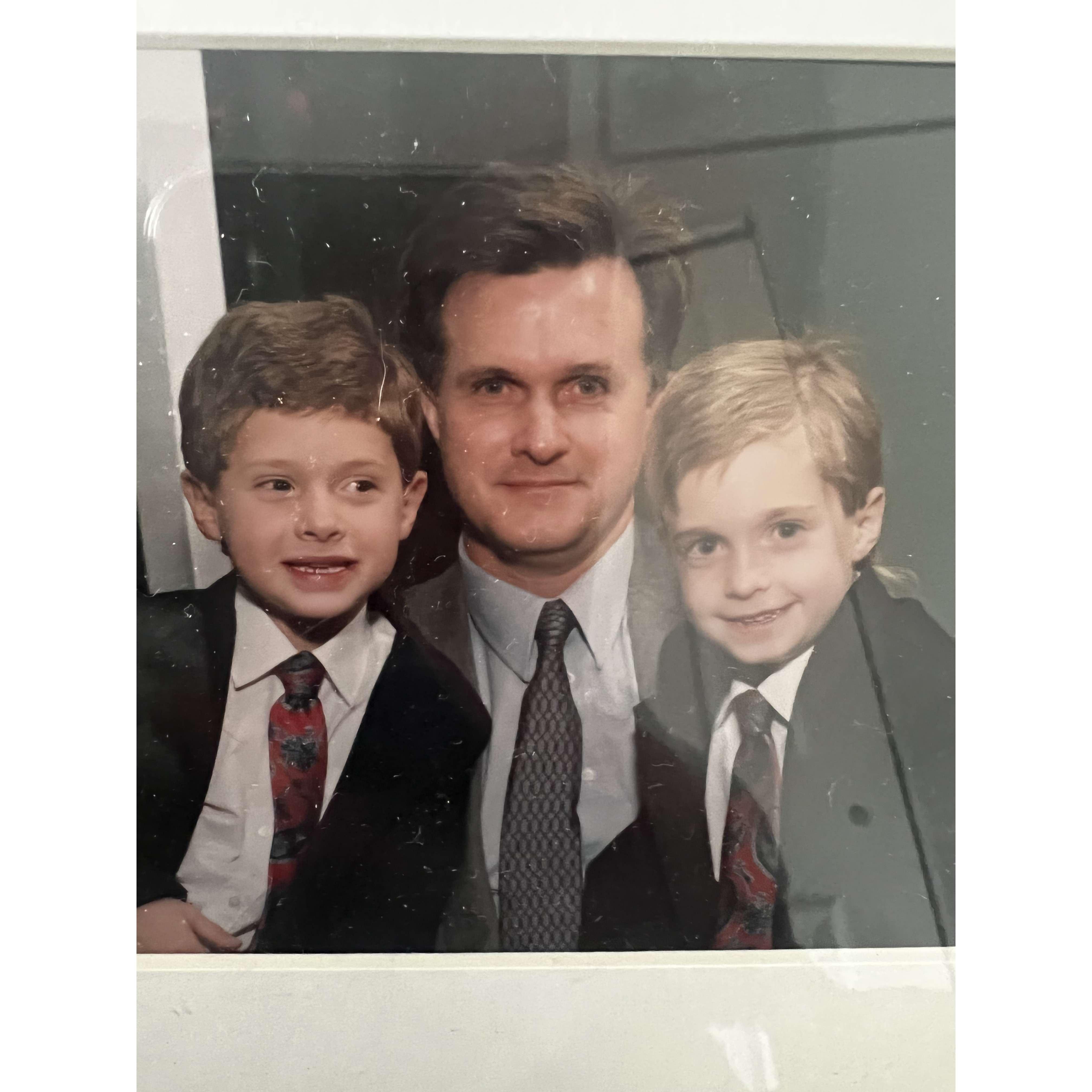 Father of the groom, Jeff (left) and Best Man Jay (right)