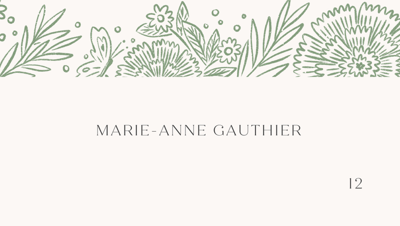 Keita | Bright Sage | Zola Wedding Place Cards