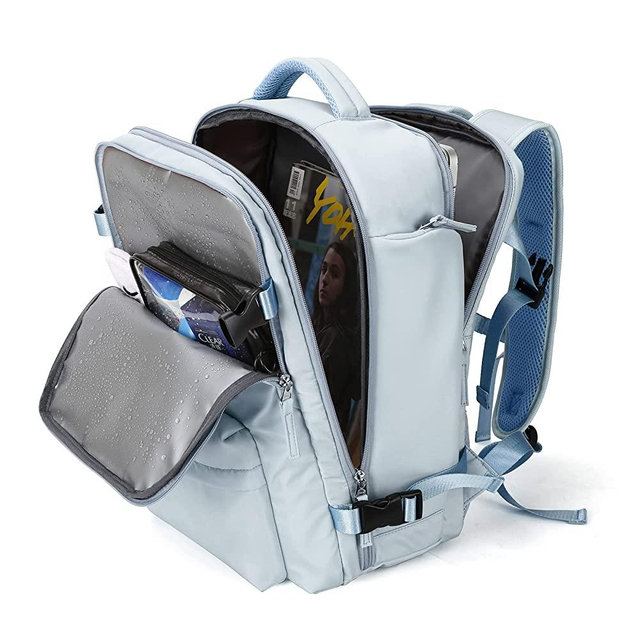 Large Travel Backpack Women, Carry On Backpack,Hiking Backpack Waterproof Outdoor Sports Rucksack Casual Daypack School Bag Fit 14 Inch Laptop with USB Charging Port Shoes Compartment