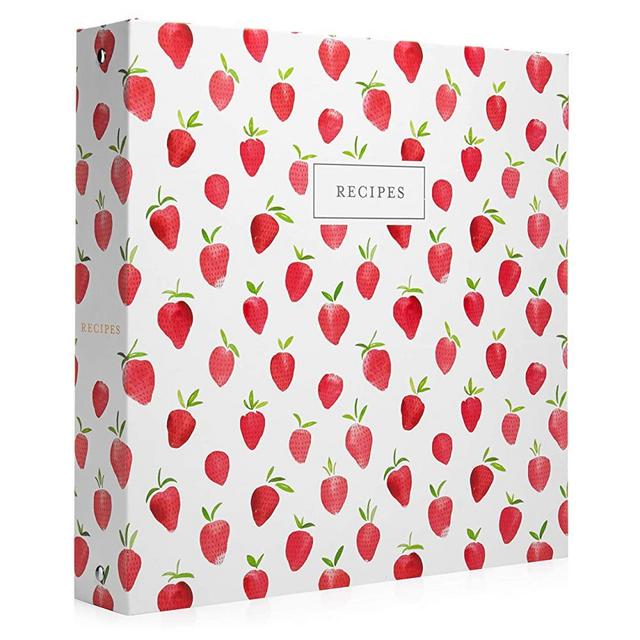 Jot & Mark Recipe 3 Ring Binder 8.5x11 | Full-Page with Clear Protective Sleeves and Color Printing Paper for Family Recipes