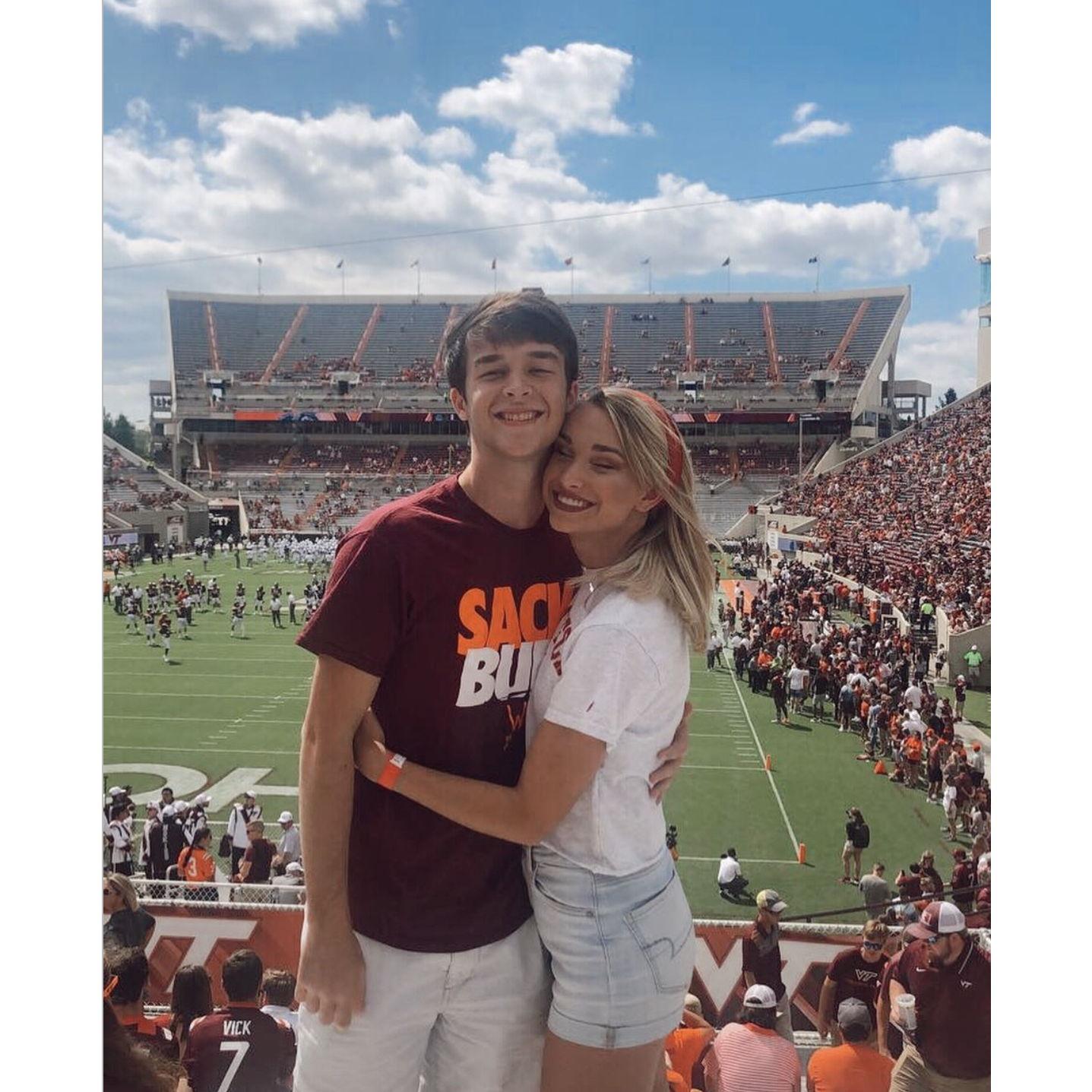 Our first Virginia Tech game as students!