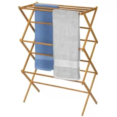 Household Essentials® Bamboo X-Frame Clothes Drying Rack