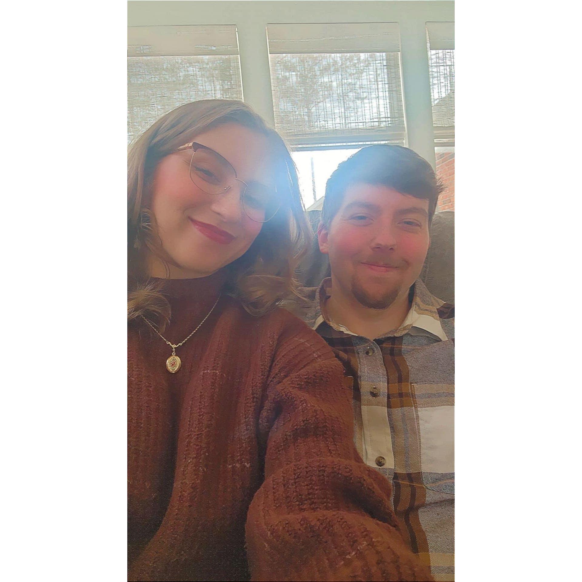 Our first Thanksgiving together and when Kaleb met my entire family for the first time.