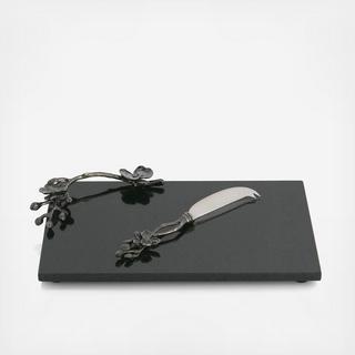 Orchid Cheese Board with Knife