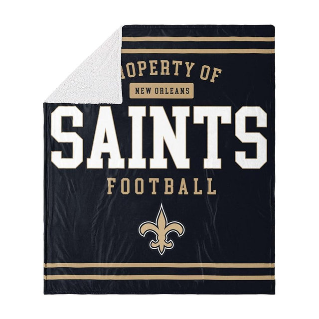 FOCO NFL Unisex-Adult NFL Team Logo Sherpa Fleece Plush Throw Blanket - 60" x 70"