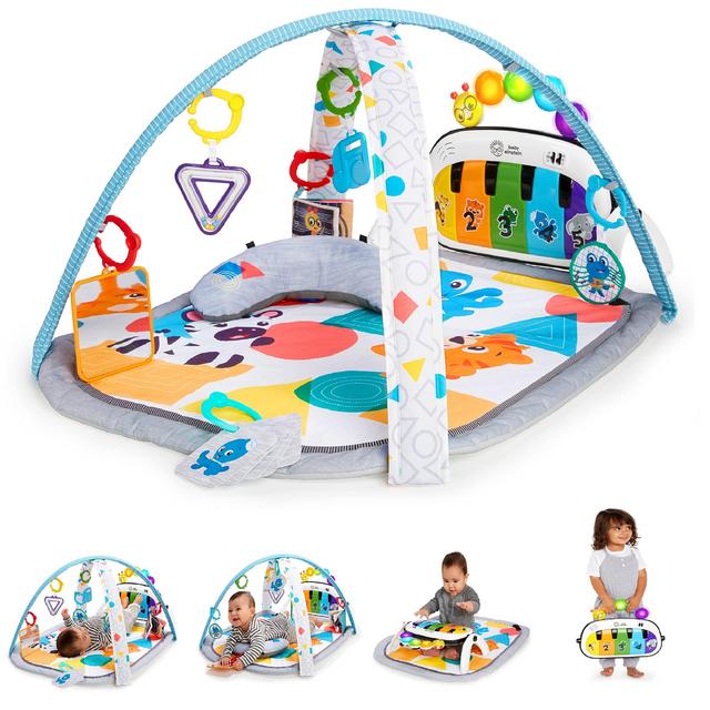 Baby Einstein 4-in-1 Kickin; Tunes Music and Language Play Gym and Piano Tummy Time Activity Mat