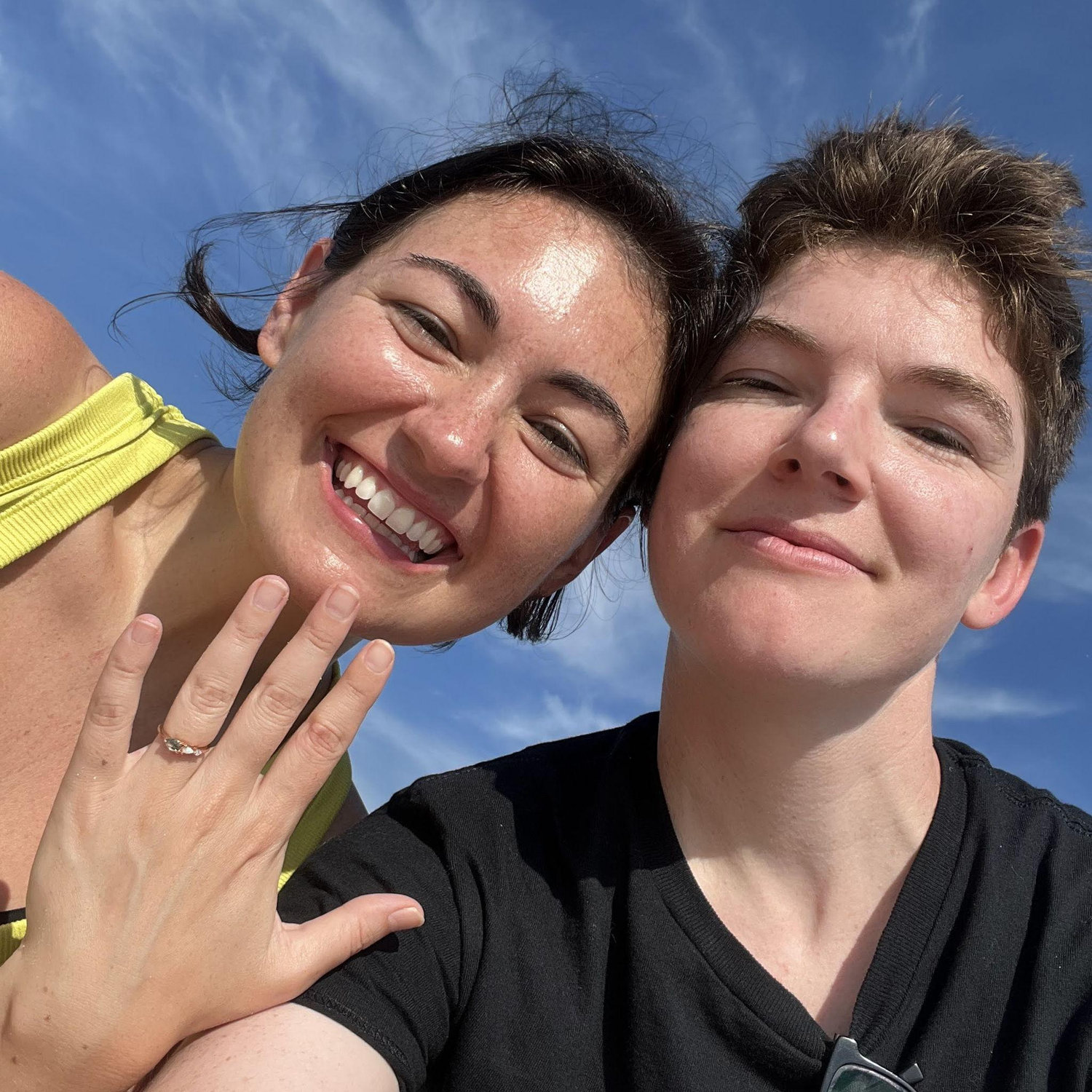 The day we got engaged on Amelia Island!