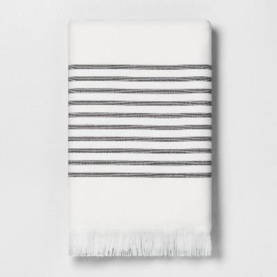 Core Stripe Bath Towel - Railroad Gray - Hearth & Hand™ with Magnolia